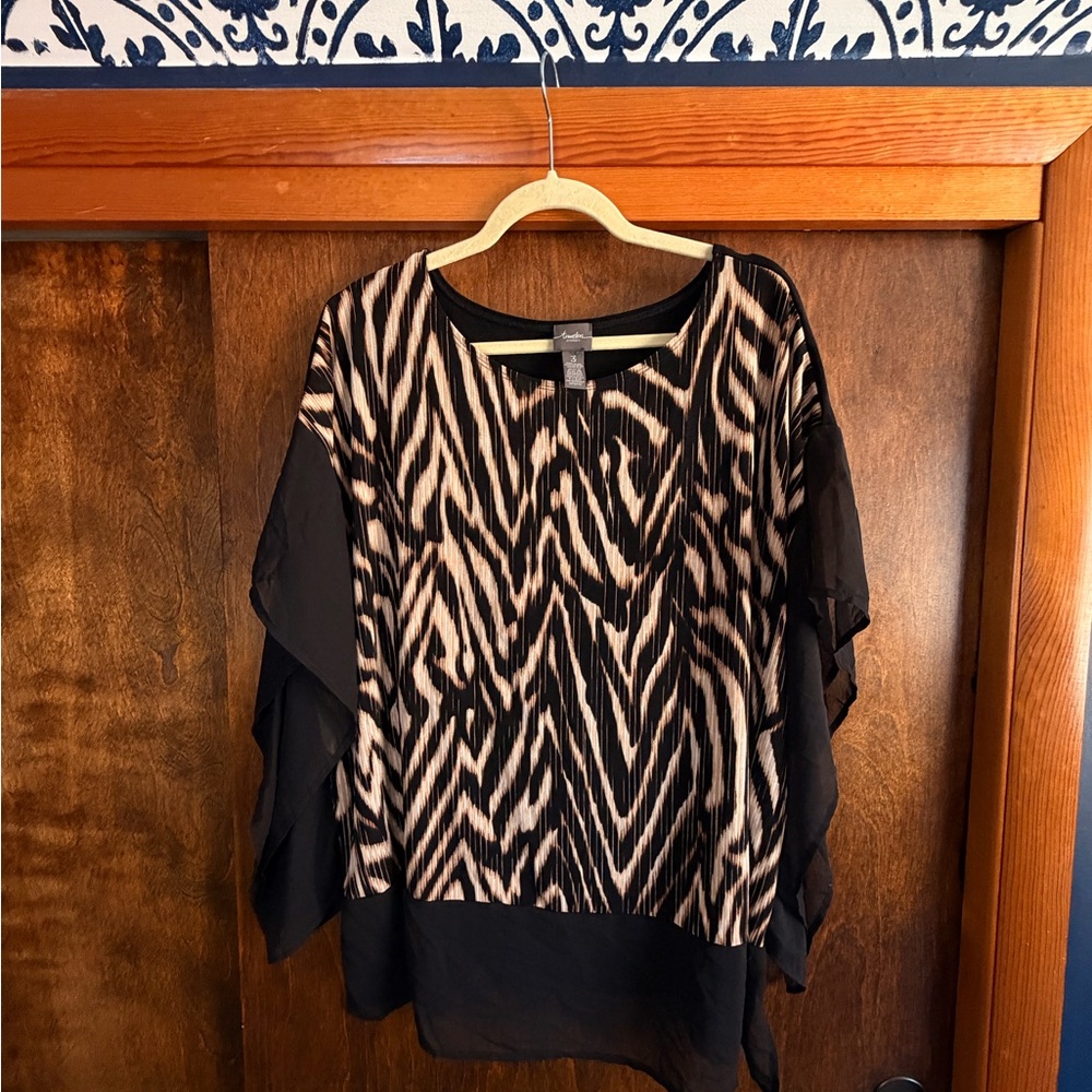 Elegant Zebra Print Blouse